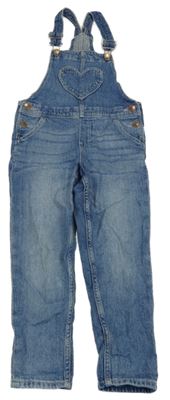 Modré laclové rifle se srdcem H&M