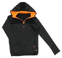 Antracitovo-čierna športová mikina s kapucňou St. Bernard