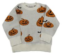 Biely sveter s dýněmi Shein