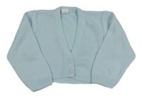 Svetlomodré svetrové prepínaci bolerko