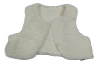 Béžová kožušinová podšitá crop vesta Nutmeg