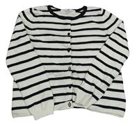 Smetanovo-čierny pruhovaný prepínaci sveter H&M