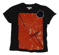 Černo-vínové tričko Moncler