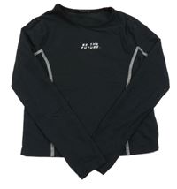 Černé crop triko s nápisem George