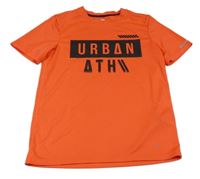 Červené športové tričko s nápisom H&M