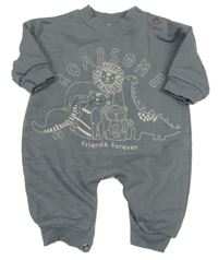 Sivý teplákový overal so zvířaty George