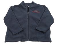 Tmavomodrá fleecová prepínaci mikina s výšivkou Impidimpi