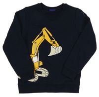 Tmavomodrá mikina s bágrom Lupilu