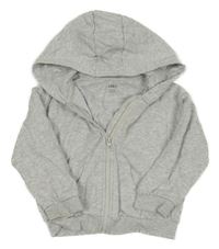 Sivá melírovaná prepínaci mikina s kapucňou M&S