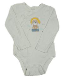 Biele body s medvěďom a dúhou Lily & Dan