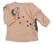 Růžové teplákové šaty s Minnie a Mickeym M&S