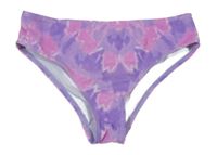 Lila-ružové batikované plavkové nohavičky Primark