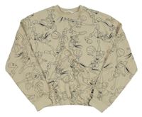 Béžová oversize mikina s Looney Tunes - Space Jam H&M
