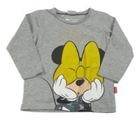 Šedé melírované triko s Minnie Name it
