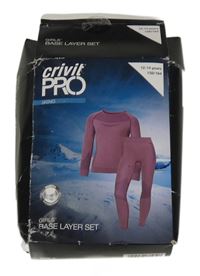 Nové - 2 set - lila thermo funkční triko + spodní funkční legíny Crivit