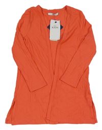 Nové - oranžový rebrovaný ľahký cardigan M&S