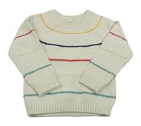 Smotanový pruhovaný sveter M&S