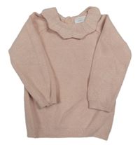 Svetloružový ľahký sveter s golierikom Primark