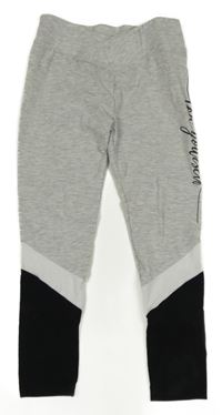 Šedo-černé legíny s nápisem George