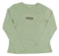 Svetlozelené tričko s nápisom Pepperts