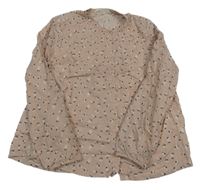 Světlerůžová květovaná halenka H&M