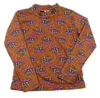 Hnedo-ružové silonové tričko