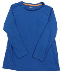 Modré tričko s vreckom TU