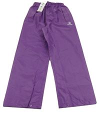 Nové - fialové šusťákové nepromokavé kalhoty 