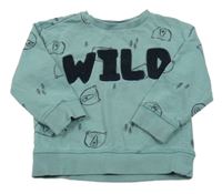 Modrá mikina s medveďmi a nápisom Mothercare