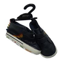 Nové - tmavomodré koženkové capáčky s barevnými ostny Next