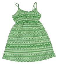 Zelené vzorované bavlněné šaty H&M