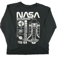 Černé triko s nápisem - Nasa H&M