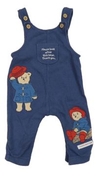 Tmavomodré žebrované laclové tepláky s Paddingtonem George