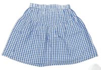 Bielo-modrá kockovaná sukňa Primark