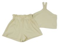 2 set - smotanové ľahké kraťasy + crop top Shein