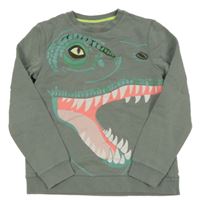Khaki mikina s dinem Mini Boden