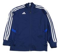 Tmavomodrá sportovní propínací mikina Adidas