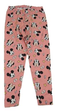 Růžové legíny s Minnie a Mickeym Disney