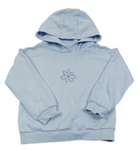 Svetlomodrá mikina s květem a kapucňou F&F