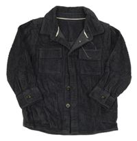 Antracitová menšestrová košeľová bunda Matalan