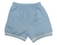 Světlemodro-bílé vzorované kraťasy 