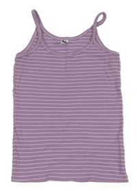 Lila-biely pruhovaný rebrovaný top Page one young