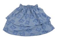 Svetlomodrá sukňa s motýlikmi Y.F.K.