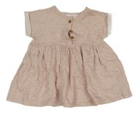 Lila-bielo-zlaté vzorované šaty Next