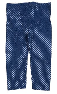 Tmavomodré bodkovaná é legíny Tu