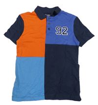 Nové - Tmavomodro-oranžové polo tričko s číslem Nutmeg