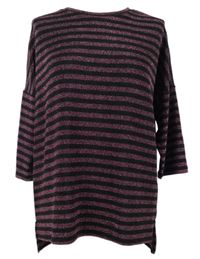 Dámská černo-růžová pruhovaná třpytivá tunika M&S