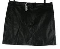 Nové - Dámská černá koženková sukně Dunnes 