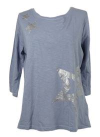 Dámské šedofialové triko s hvězdami Rainbow 