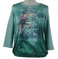 Dámské světlemodré balonové triko s potiskem Rabe 